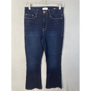 FRAME Le Crop Mini Boot Jeans Dark Wash Women's Size 30 Flared Cropped Denim